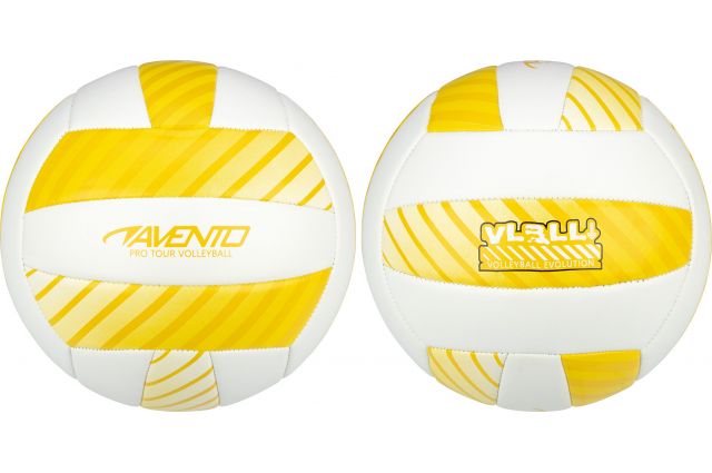 Paplūdimio tinklinio kamuolys AVENTO 16VF Yellow/White Paplūdimio tinklinio kamuolys AVENTO 16VF Yellow/White