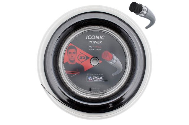 Struny do squasha z grzechotką DUNLOP ICONIC POWER 18g/1,10mm 100m Struny do squasha z grzechotką DUNLOP ICONIC POWER 18g/1,10mm 100m