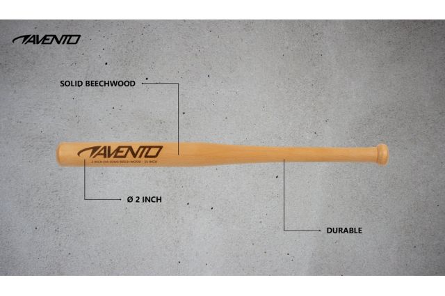 Kij bejsbolowy drewniany AVENTO 63 cm Kij bejsbolowy drewniany AVENTO 63 cm