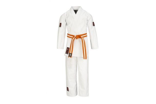 Karate suit Matsuru ALLROUND Balta EXTRA 65% polyester and 35% cotton 160 cm white
